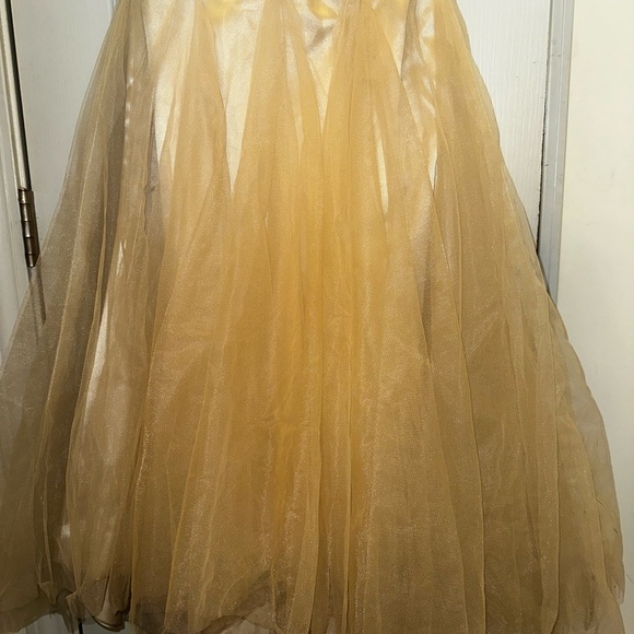 Jovani Strapless Beaded Champagne Mermaid Gown *Prom *Bridal - Picture 7 of 13